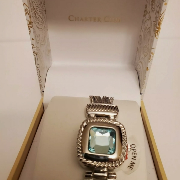 Flip Aqua Case Cover Stainless Chain watch 25mm - Picture 4 of 8